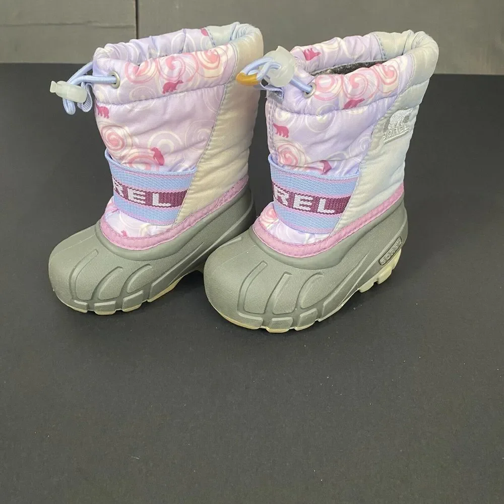 Sorel Cub Purple Lilac Insulated Pull On Snow Winter Boots Youth Shoe‎ Size 6